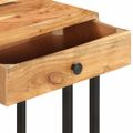 vidaXL Príručný stolík v tvare U 45x30x61 cm, akáciový masív