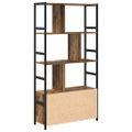vidaXL Regál na knihy 80 x 30 x 155,5 cm Kompozitné drevo Staré drevo