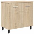 vidaXL Kozmetický stolík do kúpeľne Dub sonoma 60 x 35 x 60 cm