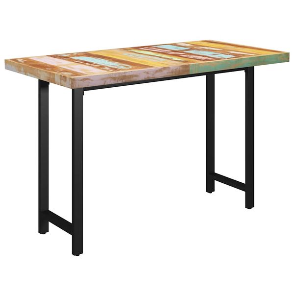 vidaXL Jedálenský stôl, nohy v tvare H 140x70x77 cm, recyklovaný masív