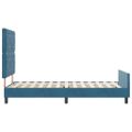 vidaXL Posteľ s pružinovým rámom Tmavomodrá 90 x 200 cm Zamat