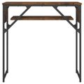 vidaXL Konzolový stolík s policou dymový dub 75x30x75cm kompoz. drevo