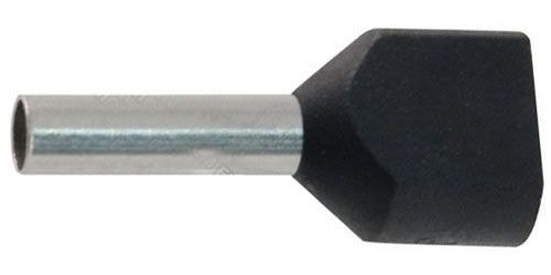 Dutinka pre dva káble 1,5 mm2 čierna (TE1,5-12)
