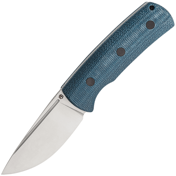 Petrified Fish PFP01FBMS Beluga outdoorový nôž 9,2 cm, Satin, modrá, Micarta, puzdro Kydex