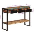 vidaXL Konzolový stolík 110x30x76 cm masívne recyklované drevo