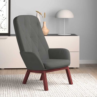 vidaXL Relaxačné kreslo tmavosivé zamat
