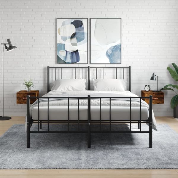 vidaXL Nástenné nočné stolíky 2 ks dymový dub 35x35x20 cm