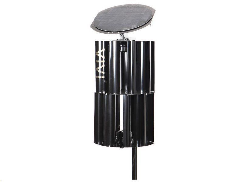 Hybridná turbína VIVI 25 W + akumulátor 7,5 Ah 12 V s regulátorom, čierna farba