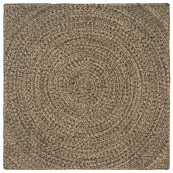 vidaXL Kusové koberce Prírodná a čierna 120 x 120 cm Juta