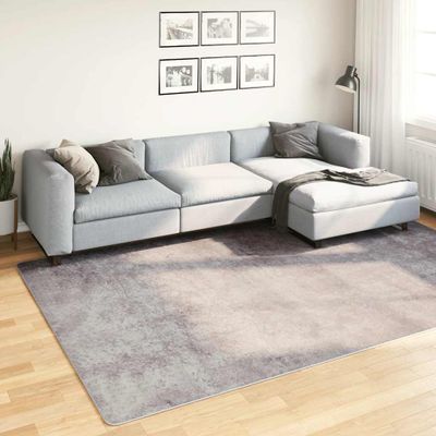 vidaXL Prateľný koberec 190x300 cm sivý