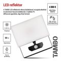 LED reflektor EMOS ZS2942 TAMBO so senzorom pohybu, 50 W, 5000 lm, čierny