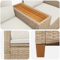 vidaXL Hojdačka s tabletou 2 -Seater 126 x 65 x 112 cm polyratan