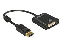 Adaptér DisplayPort - DisplayPort (M) na DVI-I (F) - 20 cm - čierna
