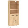 vidaXL Vysoká skrinka dub sonoma 69,5x34x180 cm spracované drevo