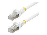White - Low Smoke Zero Halogen (LSZH) - 10GbE 500MHz 100W PoE++ Snagless RJ-45 w/Strain Reliefs S/FTP Network Patch Cord - Patch kabel - RJ-45 (M) do RJ-45 (M) - 1.5 m - S/FTP - CAT 6a - IEEE 802.3bt - neobsahuje halogen, lisovaný, provedení bez hrbolků, licna - bílá