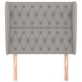 vidaXL Čelo postele so záhybmi bledosivé 93x23x118/128 cm látka