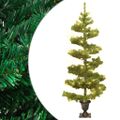 vidaXL Osvetlený špirálový vianočný stromček+kvetináč zelený 120cm PVC