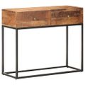 vidaXL Konzolový stolík 90x35x75 cm surový akáciový masív