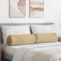 vidaXL Podložkové vankúše 2 pcs Šedá zelená Ø 25 x 70 cm