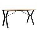 vidaXL Jedálenský stolík v tvare Y 140x80x75 cm borovica a oceľ