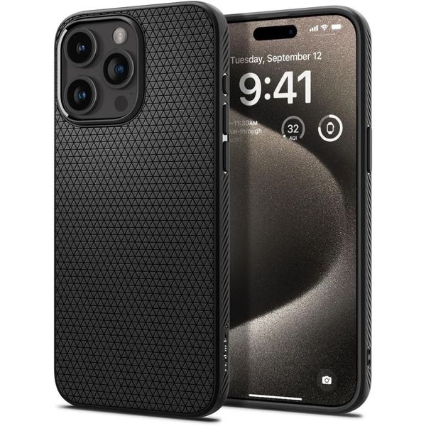 Púzdro Spigen Liquid Air pre iPhone 15 Pro Max 6,7" matná čierna