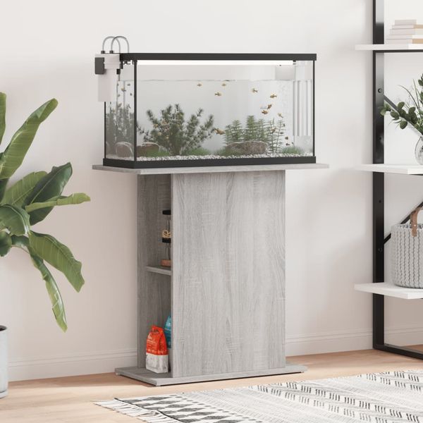 vidaXL Stojan na akvárium sivý sonoma 75x36x72,5 cm kompozitné drevo
