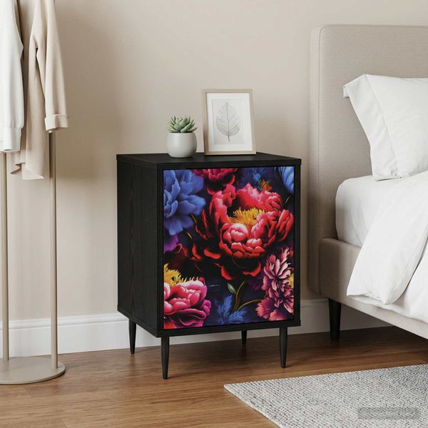 vidaXL Nočný stolík KIEL 2 ks Čierny dub 36 x 33 x 51 cm