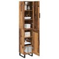 vidaXL Highboard Staré drevo 34,5 x 34 x 180 cm Kompozitné drevo