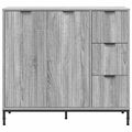 vidaXL Servírovacia skriňa Sivý Sonoma 89,5 x 33 x 82 cm