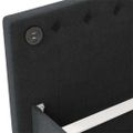 vidaXL Pohovka s matracom a USB čierna látková 90x200 cm