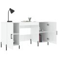 vidaXL Stôl lesklý biely 140x50x75 cm spracované drevo