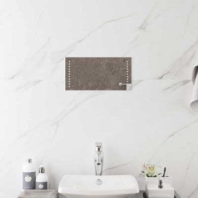vidaXL Zrkadlo do kúpeľne s LED Priehľadná 40 x 20 cm tvrdené sklo