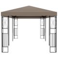 vidaXL Altánok 6x3 m, sivohnedý, látka