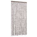 vidaXL Záves proti hmyzu, sivohnedý a biely 100x220 cm, ženilka