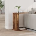 vidaXL Koncový stôl Staré drevo 35 x 25 x 50 cm Kompozitné drevo