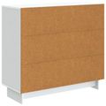 vidaXL Servírovacia skriňa Biela 89 x 34,5 x 80 cm Kompozitné drevo