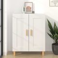 vidaXL Komoda biela 69,5x34x90 cm spracované drevo