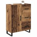 vidaXL Servírovacia skriňa so zásuvkou Staré drevo 69,5 x 34 x 90 cm