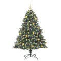 vidaXL Umelý vianočný stromček Zelená 180 cm PVC, plast a oceľ