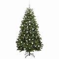 vidaXL Umelý Sklápací Vianočný Stromček Zelená 210 cm PVC a oceľ