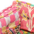 vidaXL Podložka na paletovú sedačku, farebná, látka, patchwork