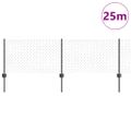 vidaXL Zvarené pletivo s podperami 25 x 0,4 m PVC potiahnutá oceľ Sivá
