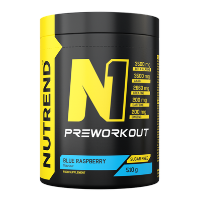 N1 Pre-Workout - Nutrend, modrá malina, 510 g
