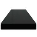 vidaXL Plávajúce nástenné police 4ks, lesklé čierne 90x23,5x3,8cm, MDF