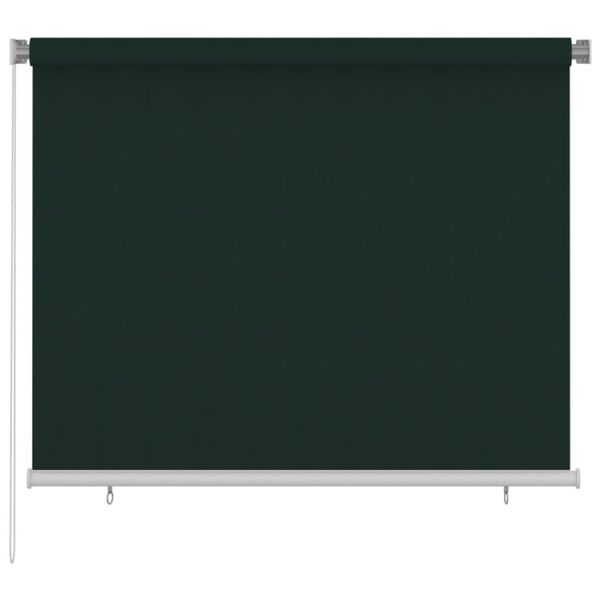 vidaXL Vonkajšia zatemňovacia roleta 180x140 cm tmavozelená HDPE