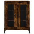 vidaXL Vysoká skrinka dymový dub 69,5x34x180 cm spracované drevo