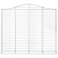 vidaXL Oblúkové gabiónové koše 14 ks 200x30x160/180 pozinkované železo