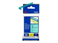 Čierna na zelenej - Rolka (0,9 cm x 8 m) 1 kazeta/y lamino páska - pre Brother PT-D210, D600, H110, H200; P-Touch PT-1005, D450, H107; P-Touch Cube Plus PT-P710