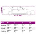 vidaXL Plachta na auto pre sedan s popruhmi plná strieborná XL