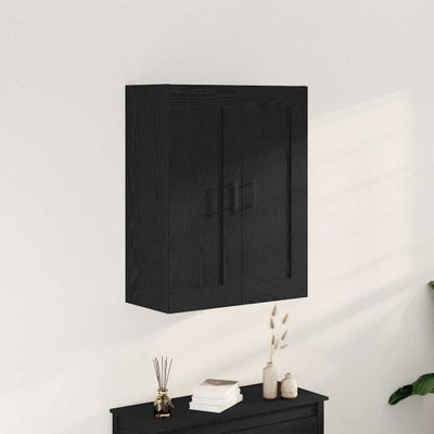 vidaXL Závesná skrinka Čierny dub 69,5 x 34 x 90 cm Kompozitné drevo